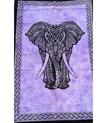 Tribal Purple Elephant Tapestry B33