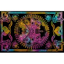 83X95"  Butterfly  Multi Tapestry B334D