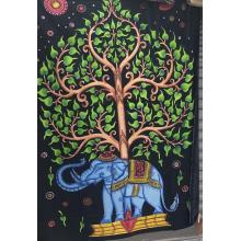 Tree with Elephant  Poster Hand Brush Poster (B112P)