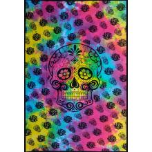 Tie-Dye Sugar Skull Tapestry (B420)