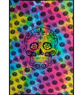 Tie-Dye Sugar Skull Tapestry (B420)