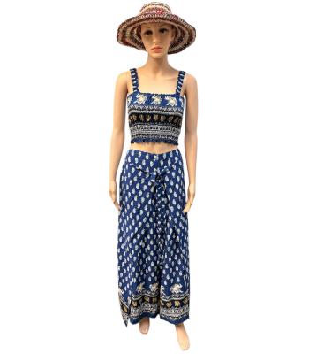 Rayon Elephant Print Top & Pant Set KTB455