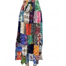 Cotton Multi Color Patchwork Floral Skirts KTB426
