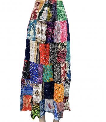 Cotton Multi Color Patchwork Floral Skirts KTB426 