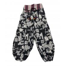 Cotton B/W Multi  Turtle  Pant KTB447