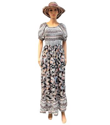 Rayon Paisley Smokey Long Dress KTB457