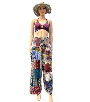 Rayon Multi Color Patch Smoky Pant KTB462