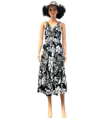 Rayon Black & White Dress KTB463