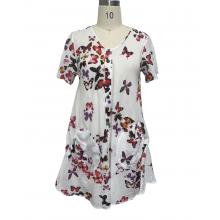 Cotton Butterfly Half Sleeve Tunic KTK87