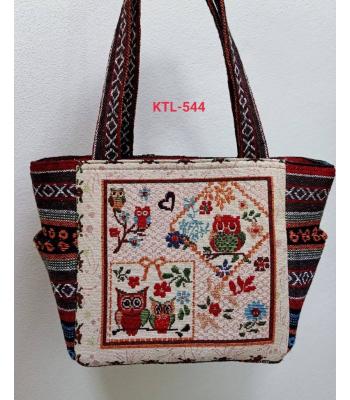 Cotton Multi Owl Shopping Bag Wholesale (KTL544)