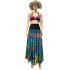 Rayon Tie Dye  Multi  Teal Lotus Twin in One Skirt KTN226
