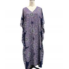 Rayon V Neck Mandala Dress KTY401