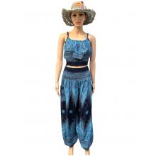 Rayon Purple Multi Top and Pant Set KTY427