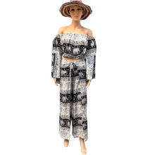 Rayon Elephant  L/S Top and Pant Set KTY432
