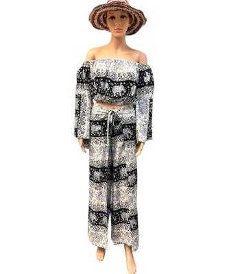 Rayon Elephant  L/S Top and Pant Set KTY432