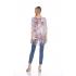 Women Lace Embroidery Layers 3/4 Sleeve Purple Princesses Top KS9649