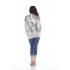 Women Multi Burnout Layers Leaf Print V Neck Top  KS880