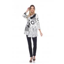 Lady's Knitted Black & White Jacket Wholesale (KE63)