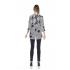 Lady's Knitted Black N White Two Button Poke Dot Jacket Wholesale (KE87)