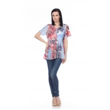 Lady's Knitted short Sleeve T-shirt (KV201525)