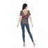 Lady's Knitted 3/4 Sleeve T-shirt Wholesale KZ5086