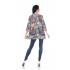Lady's Knitted Multi Print Three Buttons Jacket (RK336)