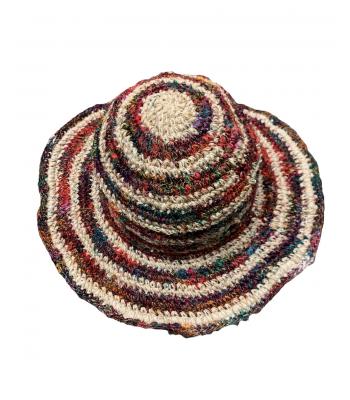 Cotton Hemp Silk Trim Hat DS114