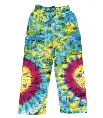 Cotton Tie Dye Butterfly Mushroom Trouser D300