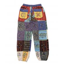 Han brush Block Print  Zip Pocket  Yoga Pant D375