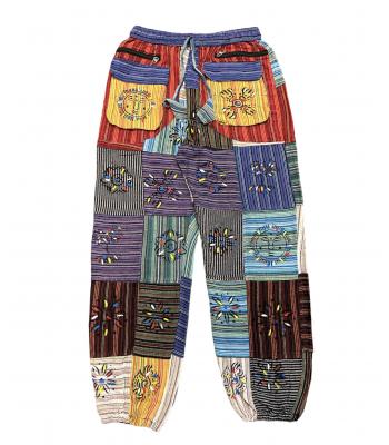  Han brush Block Print  Zip Pocket  Yoga Pant D375 