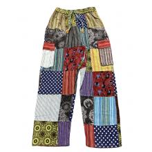 Cotton Print Mix Patch Box Pocket Floral Yoga Pant D398