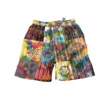 Cotton  Tie Dye Multi  Patchwork Block Print  Shorts D409