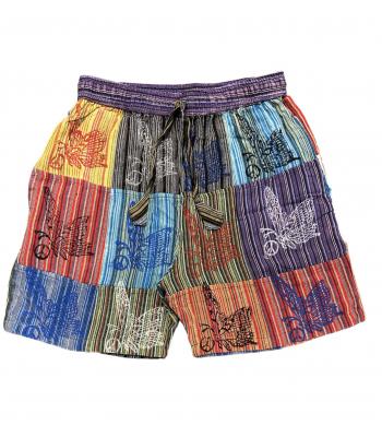 Cotton Multi Patchwork Butterfly Himalayan Short  (D477)