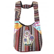 Cotton  Peace Sign flower Bag RIB2102