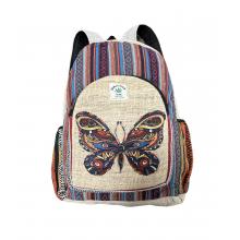 Cotton Hemp Multi King Butterfly Backpack RIB2144