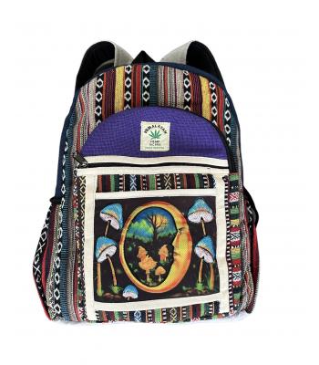 Cotton Hemp Moon With Mushroom Backpack (RIB2233)