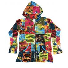 Hand Brush  Mushroom and Sun Zip Jacket  D358