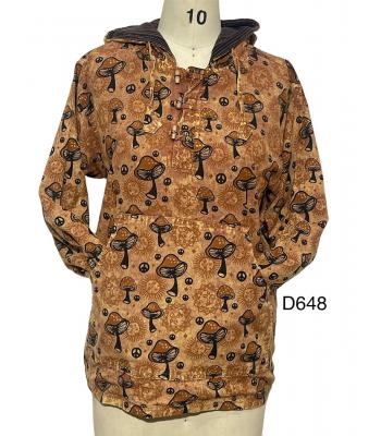 Cotton Mushroom Fleece Lining Hooded Sweatshirt (D648)