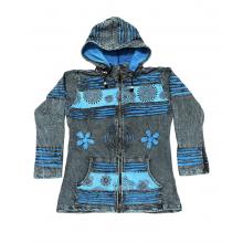 Cotton Razor print Mandala Turquoise  Patchwork Jacket (G397)