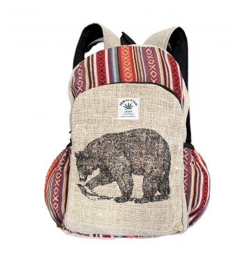 Hemp Cotton Bear Backpack Wholesale (KSE89)