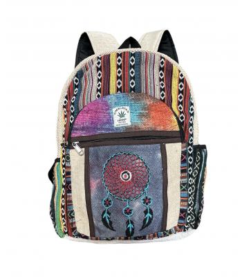 Cotton Hemp Patchwork Tie Dye  Dream Catcher  Bag pack RIB2219