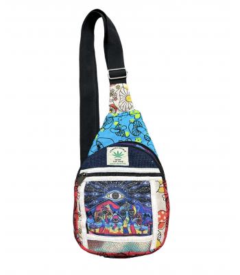 Hemp Third Eye and Mushroom Side Bag RIB2299