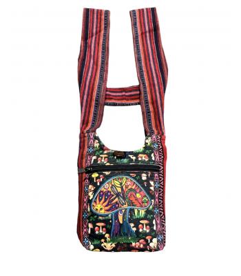 Cotton DP Multi Mushroom Zip Mini Bag SR31