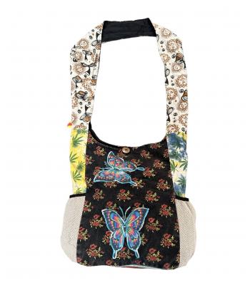 Cotton Leaf Multi Butterfly Mushroom Strap Bag (KFC2698)