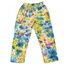 Pink & Blue Tie Dye Drawstring Festival Mushroom Pant (D410)