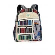 Cotton Hemp Multi Zip Pocket Mushroom Backpack FB107