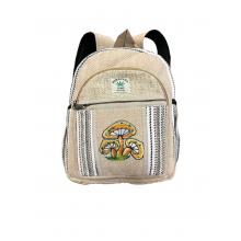 Hemp Mushroom Embroidery Mini Backpack FB182
