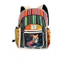 Cotton Hemp Multi Color Wolf Backpack FB193