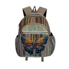 Cotton Hemp Natural King Butterfly Backpack FB252