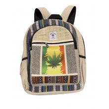 Cotton Hemp DP Rasta Leaf  Backpack  RIB1208